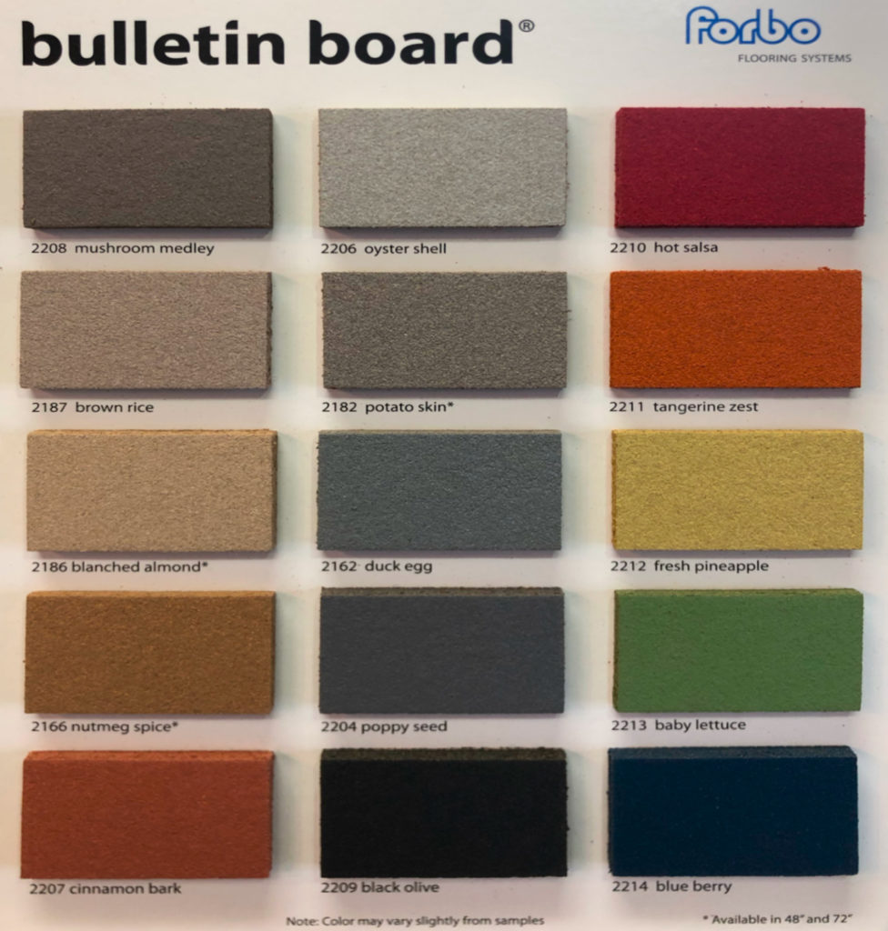 Forbo Oyster Shell 2206 Colored Cork 48 inch Wide Bulletin Board